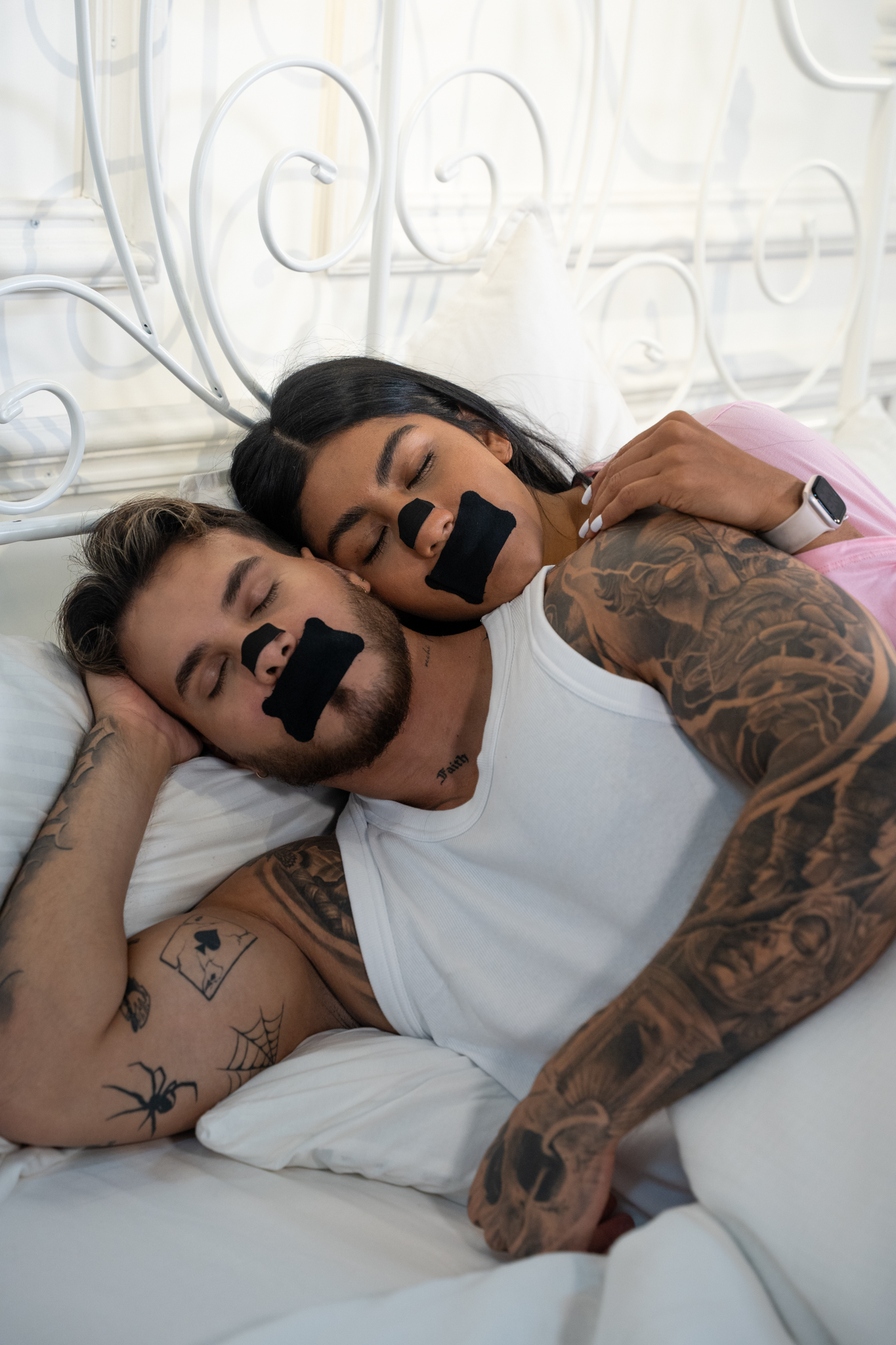 Couple sleeping with Sleep System